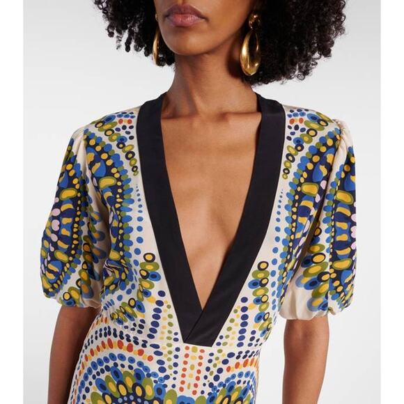 DoubleJ Marlene Dress in Chakra Placee Print XS - Picture 2 of 4